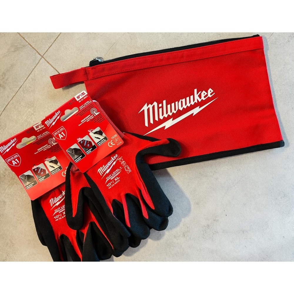 Milwaukee BUNDLE Work Gloves XL 2-Pack Cut Level 1 + Packout Tool Bag 48-22-8193 - Picture 3 of 16